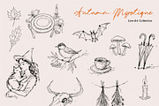 Autumn Mystique: Line Art Collection, a Decorative Illustration by divanovskaya_nv (Thumbnail 3 of 12)
