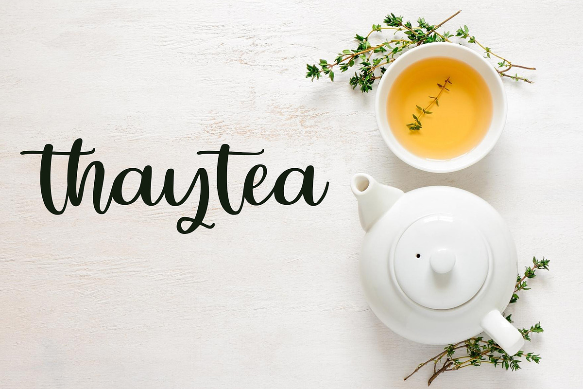 Thaytea - Handwritten Script Font, a Script Font by Fokira (Photo 4 of 8)