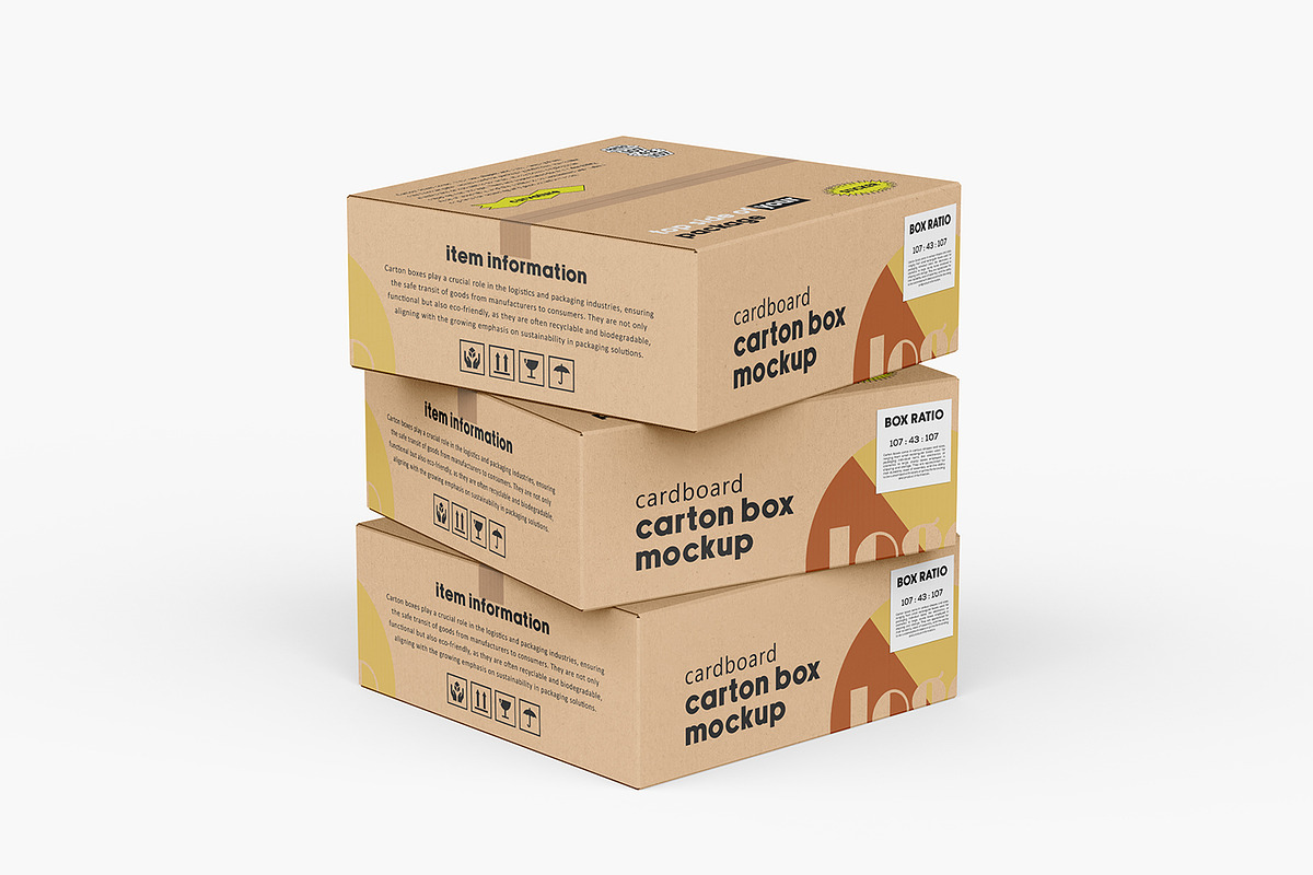 Cartoon Box Mockup, a Packaging Mockup by Ram Studio LLC (Photo 6 of 23)