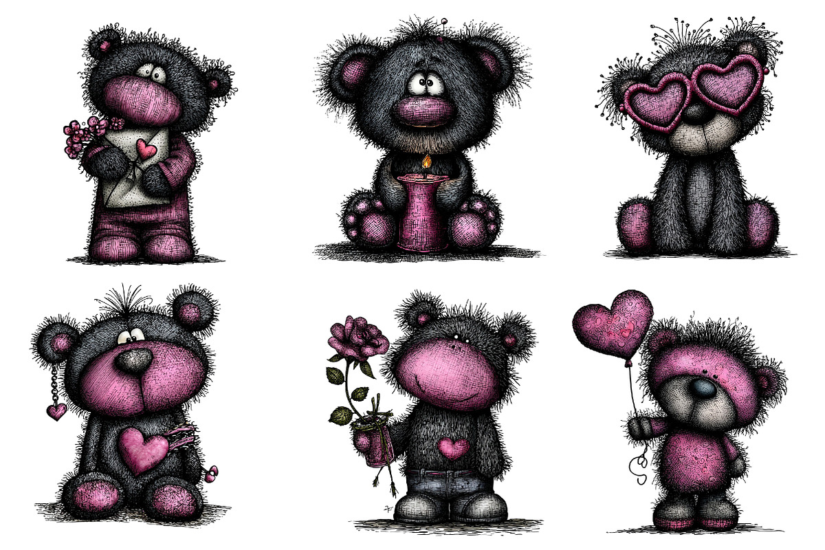 Valentine Whimsical Teddy Bear PNG, an Illustration by Dream Creation (Photo 3 of 8)