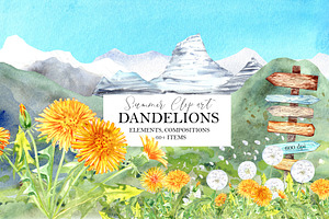 Watercolor Dandelions