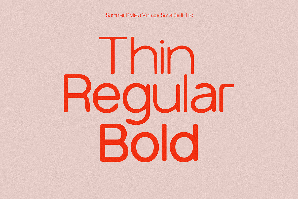 Summer Riviera Vintage Trio, a Sans Serif Font by Schrifted Type (Photo 3 of 8)