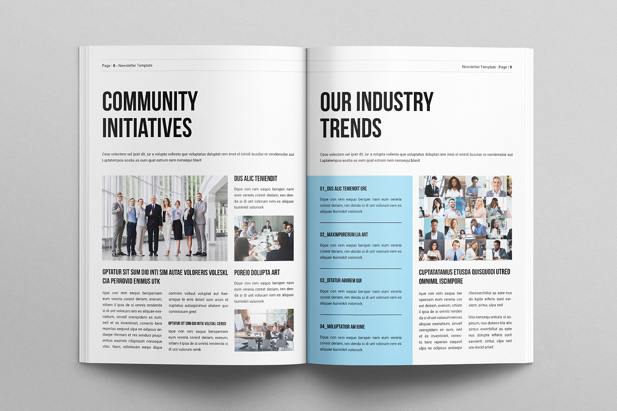 Newsletter Template, a Brochure Template by E-Type (Photo 4 of 7)