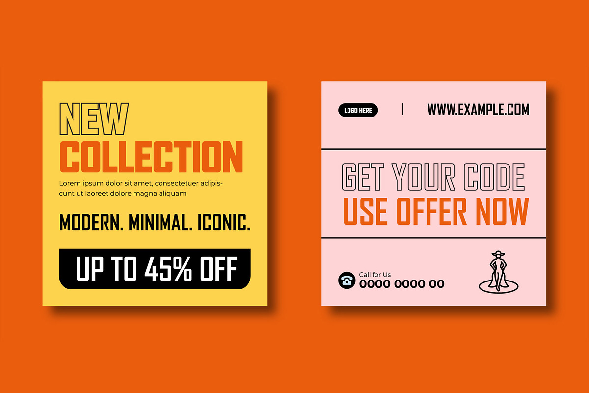 Fashion Social Media Post Set, a Social Media Template by MightyDesign (Photo 3 of 8)