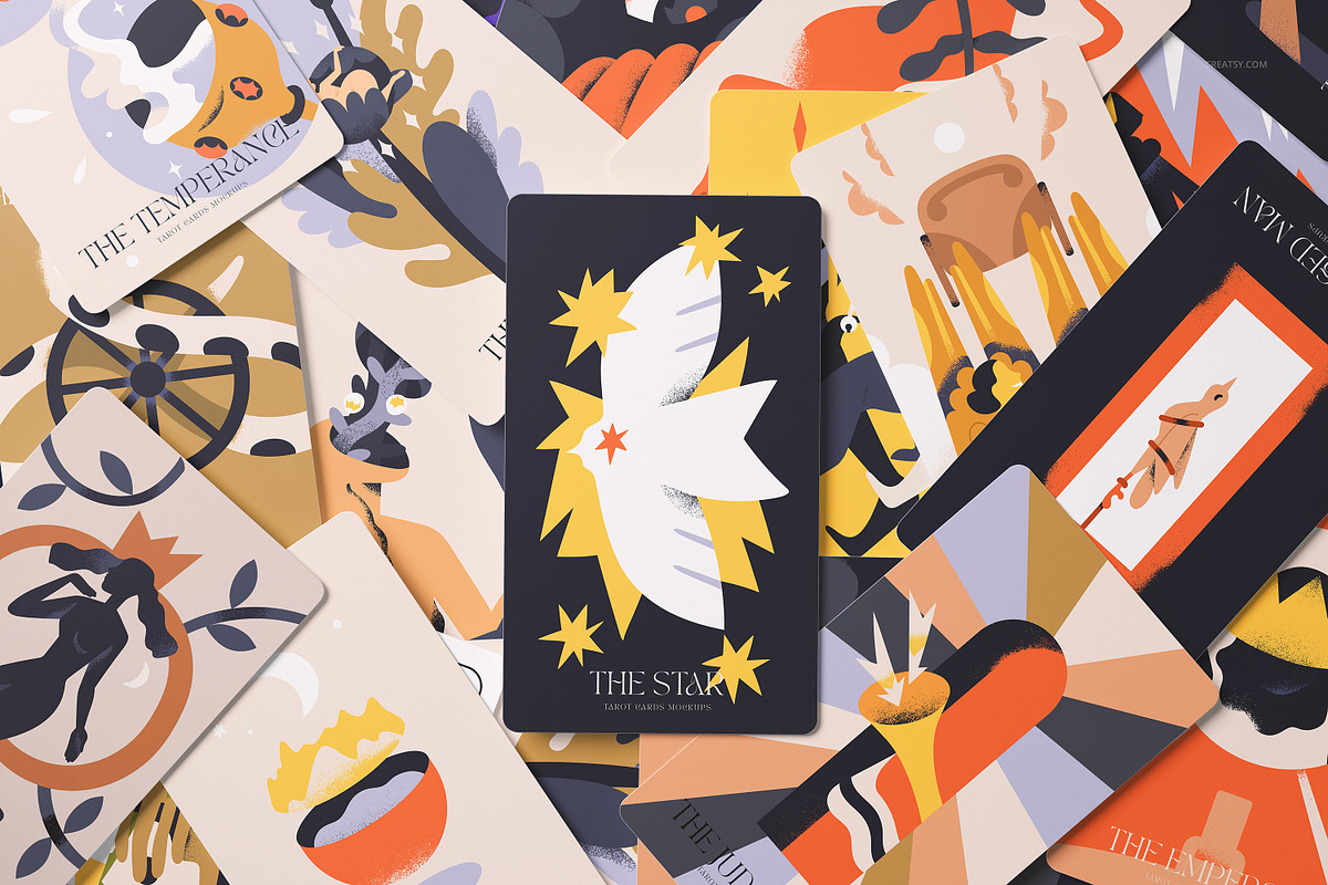 Tarot Cards Mockup Bundle, a Merchandise Mockup by creatsy5 (Photo 21 of 42)