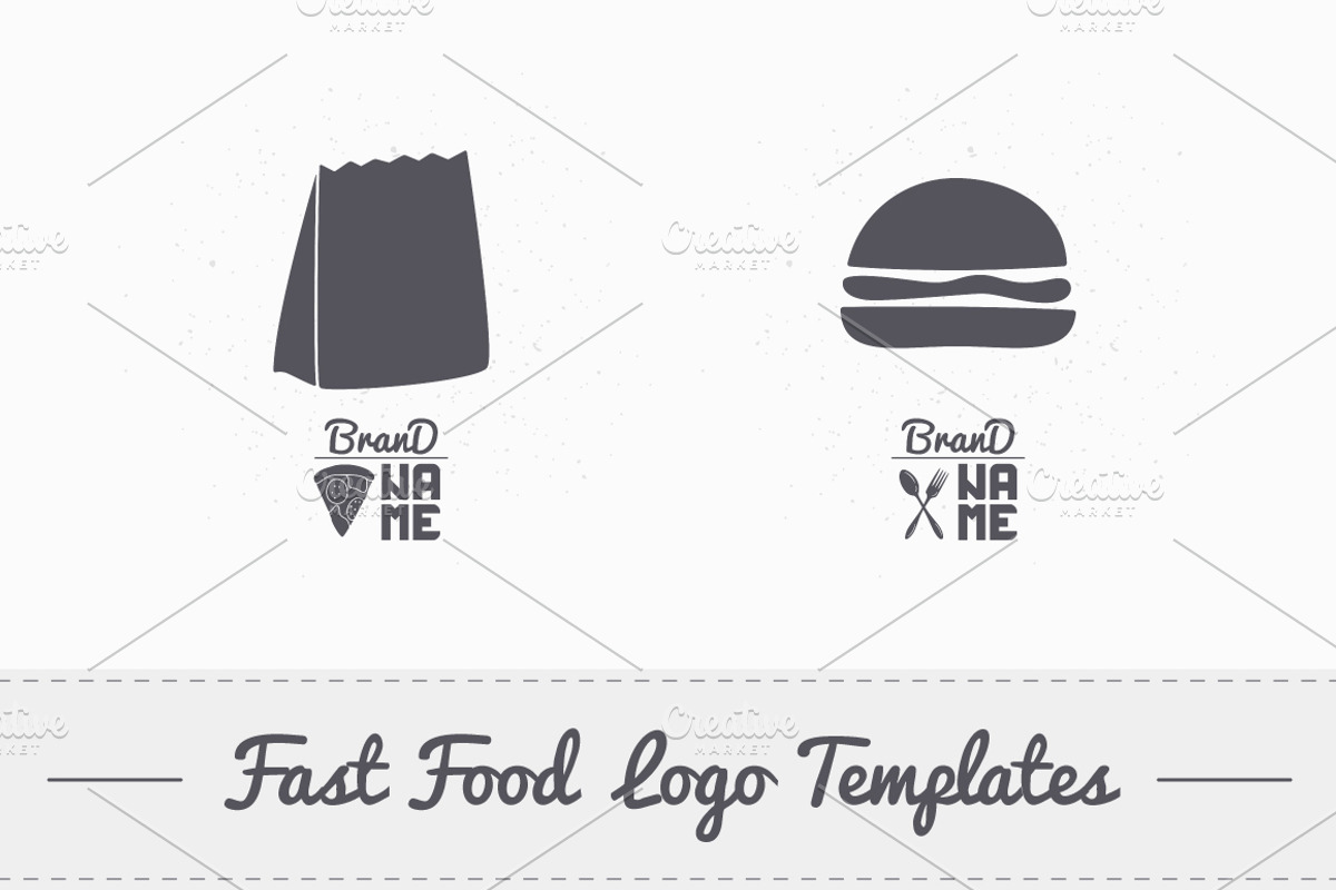 4 Fast Food Logos, a Branding & Logo Template by Zhemchuzhina (Photo 3 of 4)