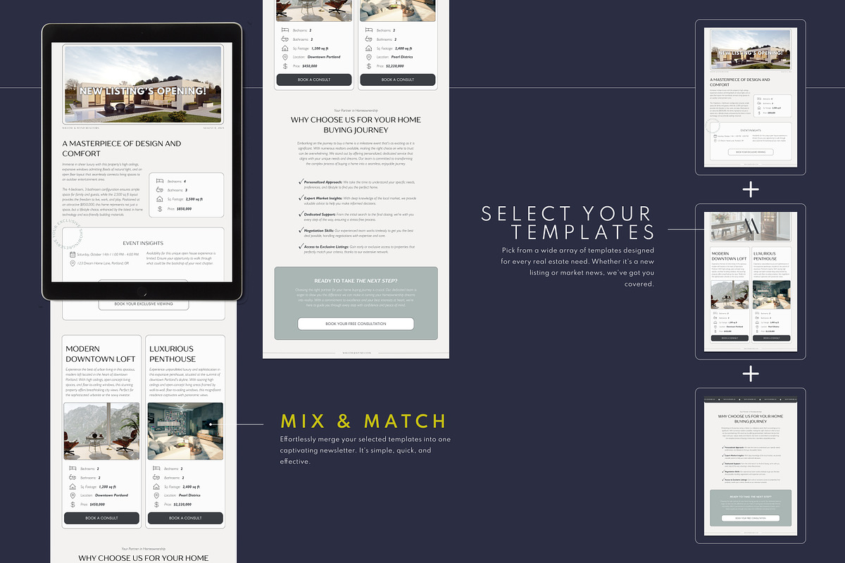 Real Estate Newsletter Template, an Email Template by Glow Muse Studio (Photo 2 of 10)