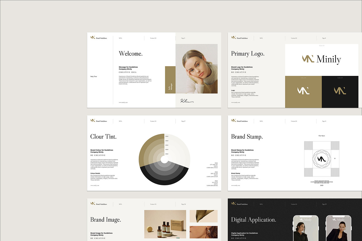 MINILY / Brand Guidelines Template, a Presentation Template by Minily (Photo 3 of 9)