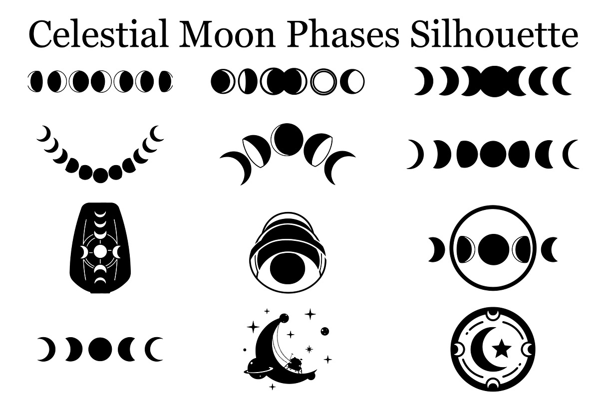 Decorative Lunar Phase Design, a Graphic by BIPLOB EXPERT (Photo 1 of 13)