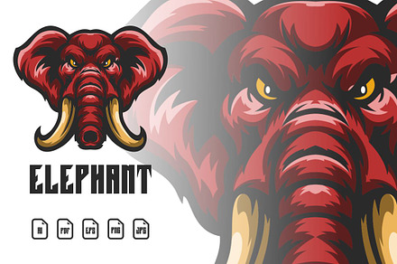 Elephant Mascot Logo