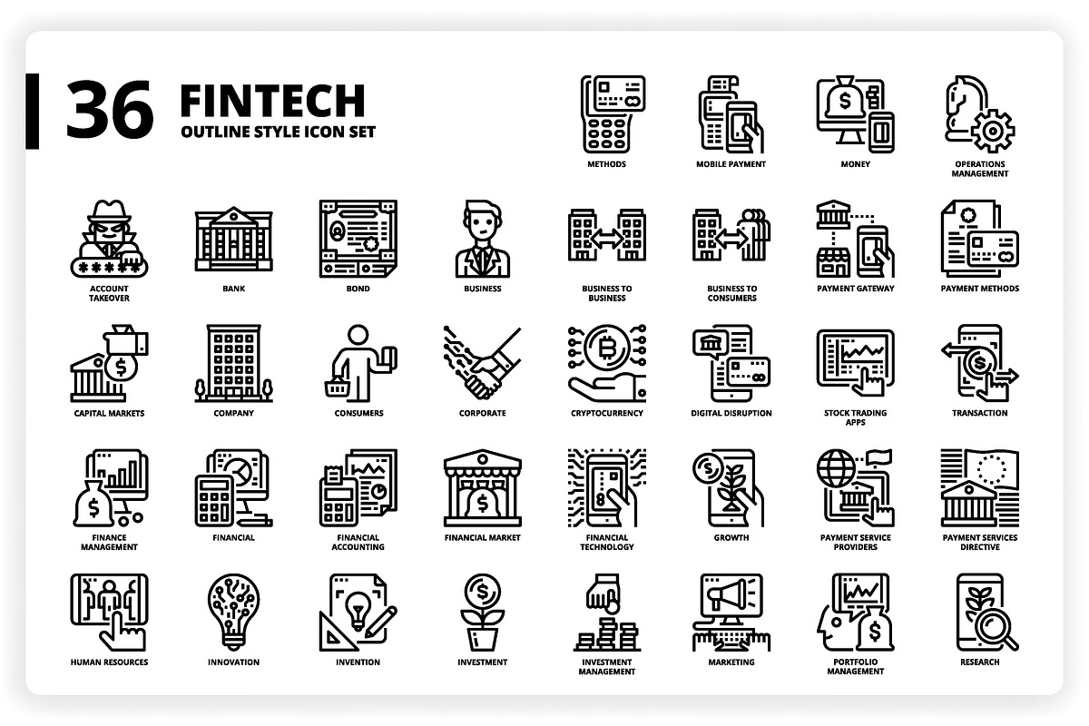 3,600 Icons x3 Styles, an Outline Icon by monkik (Photo 134 of 299)