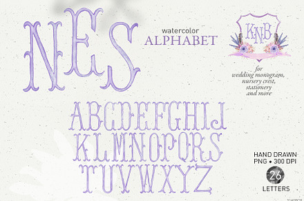 Wedding crest letters, monogram png
