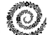 50 Elegant Floral Leaf Spiral Frame, a Decorative Illustration by Amazin_art (Thumbnail 33 of 39)