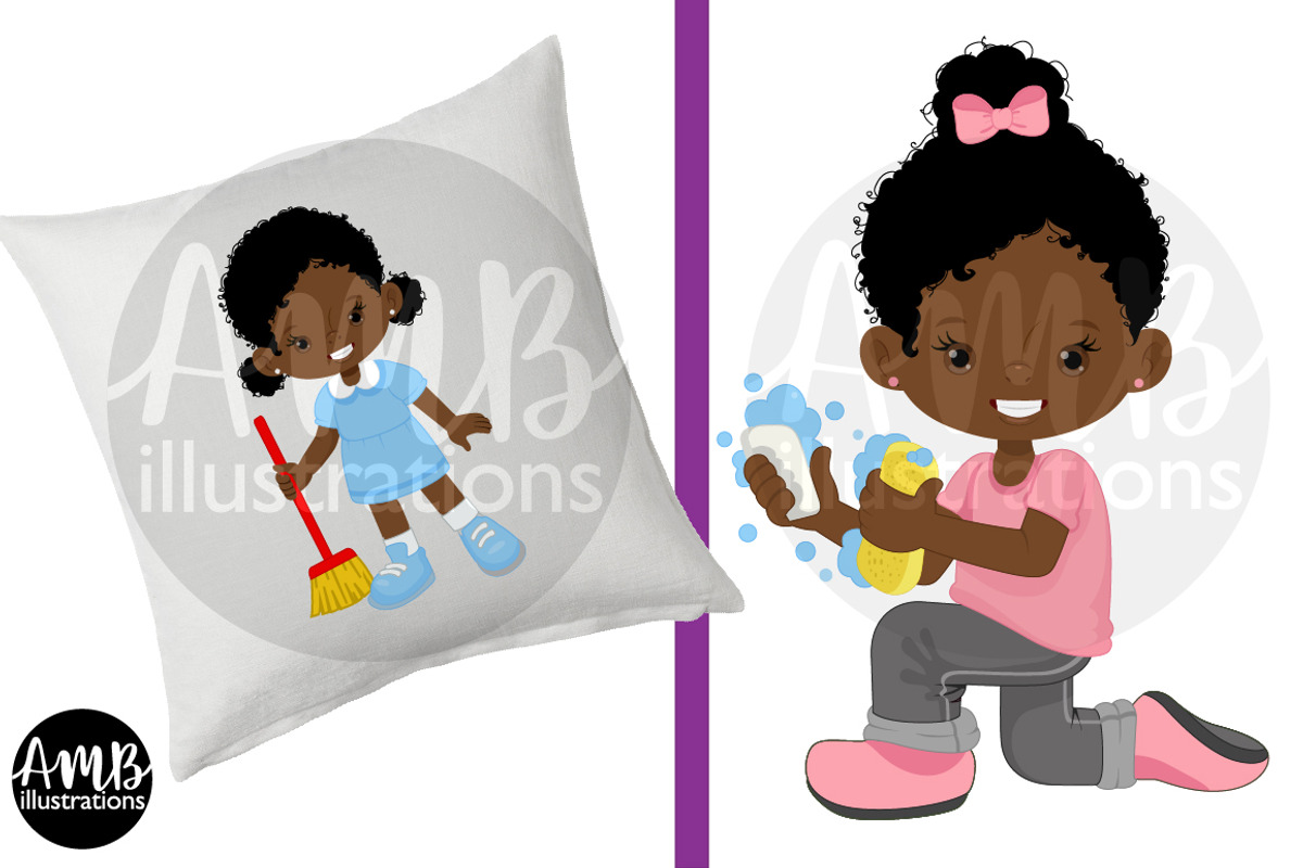 Kids doing chores clipart AMB-2991, an Illustration by AMBillustrations (Photo 4 of 5)