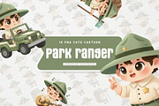 Adorable Park Ranger Kids Cartoon, an Education Illustration by Gohsantosa (Thumbnail 1 of 4)