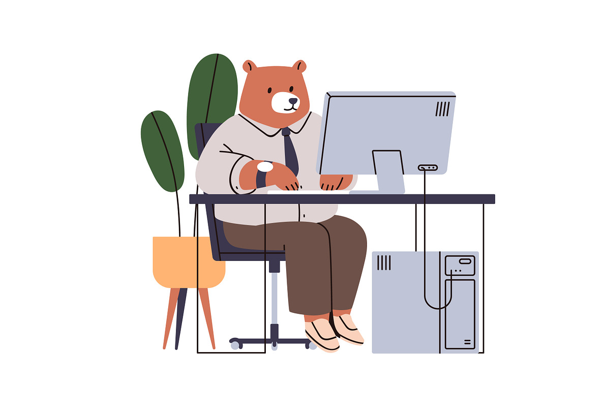 Funny anthropomorphic animals set, an Animal Illustration by Good Studio (Photo 7 of 8)