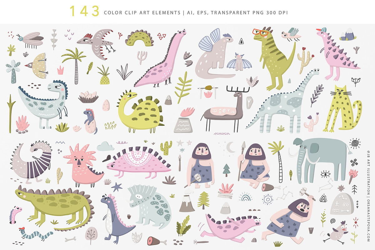 Stone Age, an Animal Illustration by Oksana Stepova (Photo 8 of 15)