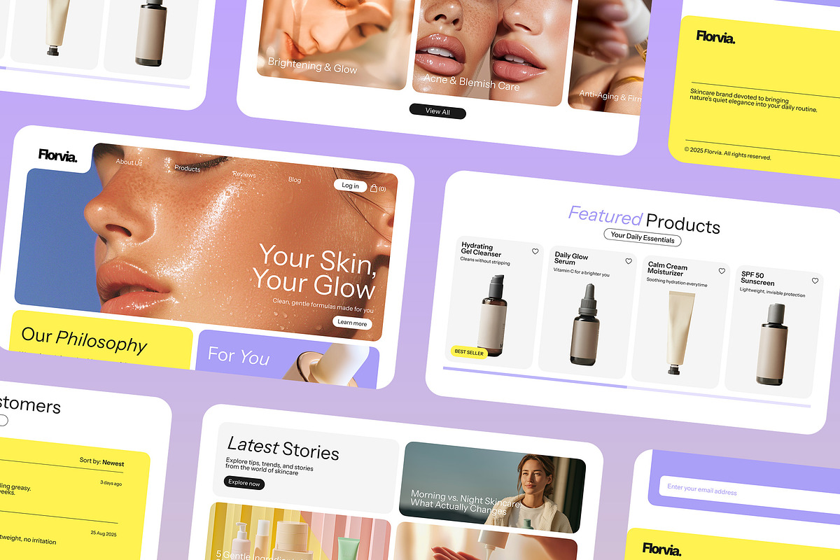 Skincare Figma Landing Page preview 4