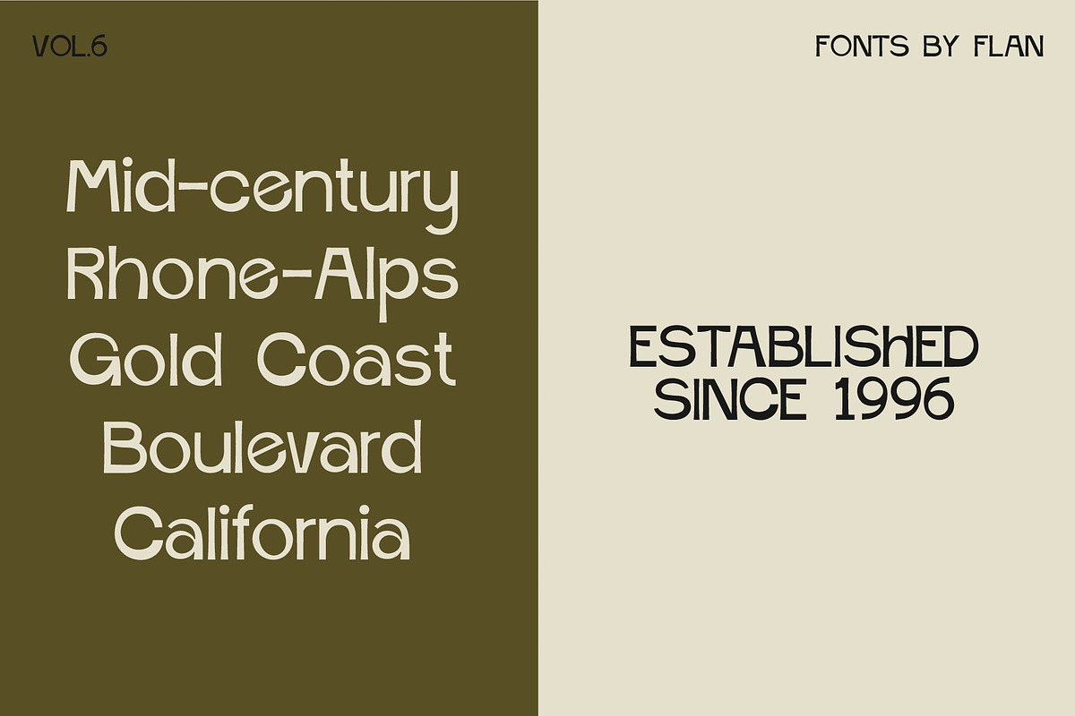 Kombucha | Mid-Century Display Font, a Sans Serif Font by Courtney Flannagan Design (Photo 4 of 6)