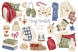 Cozy Hygge Winter Clipart