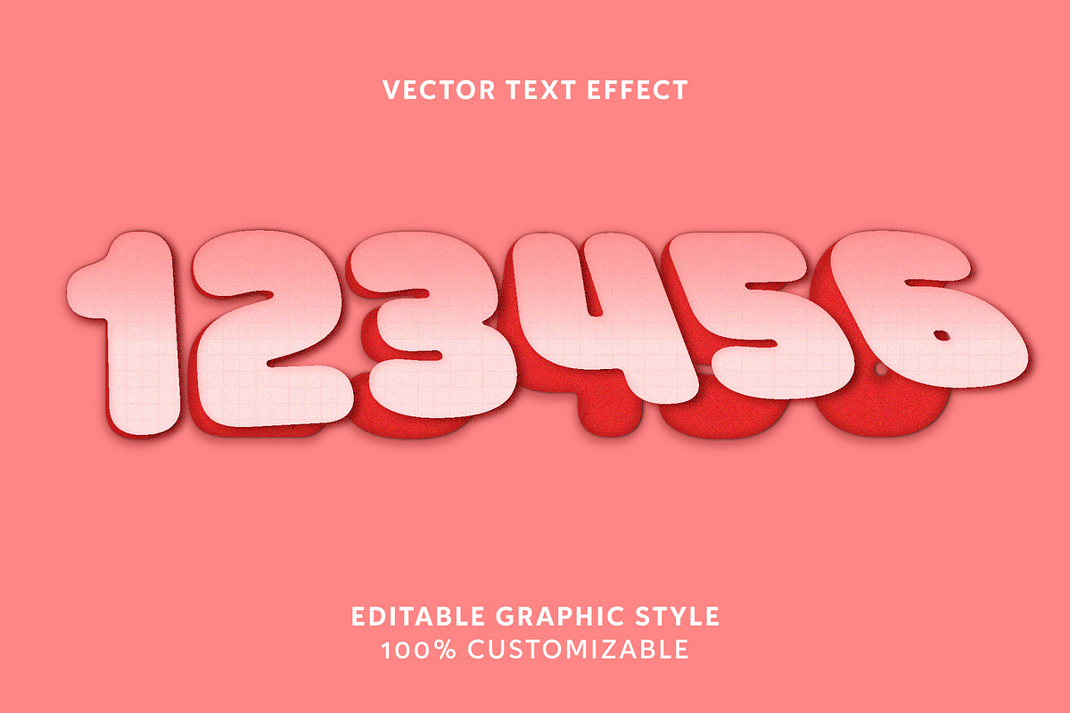Soft Rounded Subtle Grid Text Effect preview 2