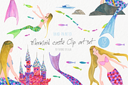 Mermaid princess and tropical fish, an Illustration by Eomoiart (Thumbnail 1 of 3)