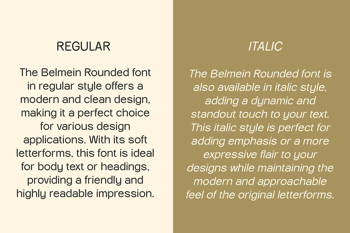 Belmein Rounded, a Sans Serif Font by Craft Supply Co. (Photo 5 of 8)