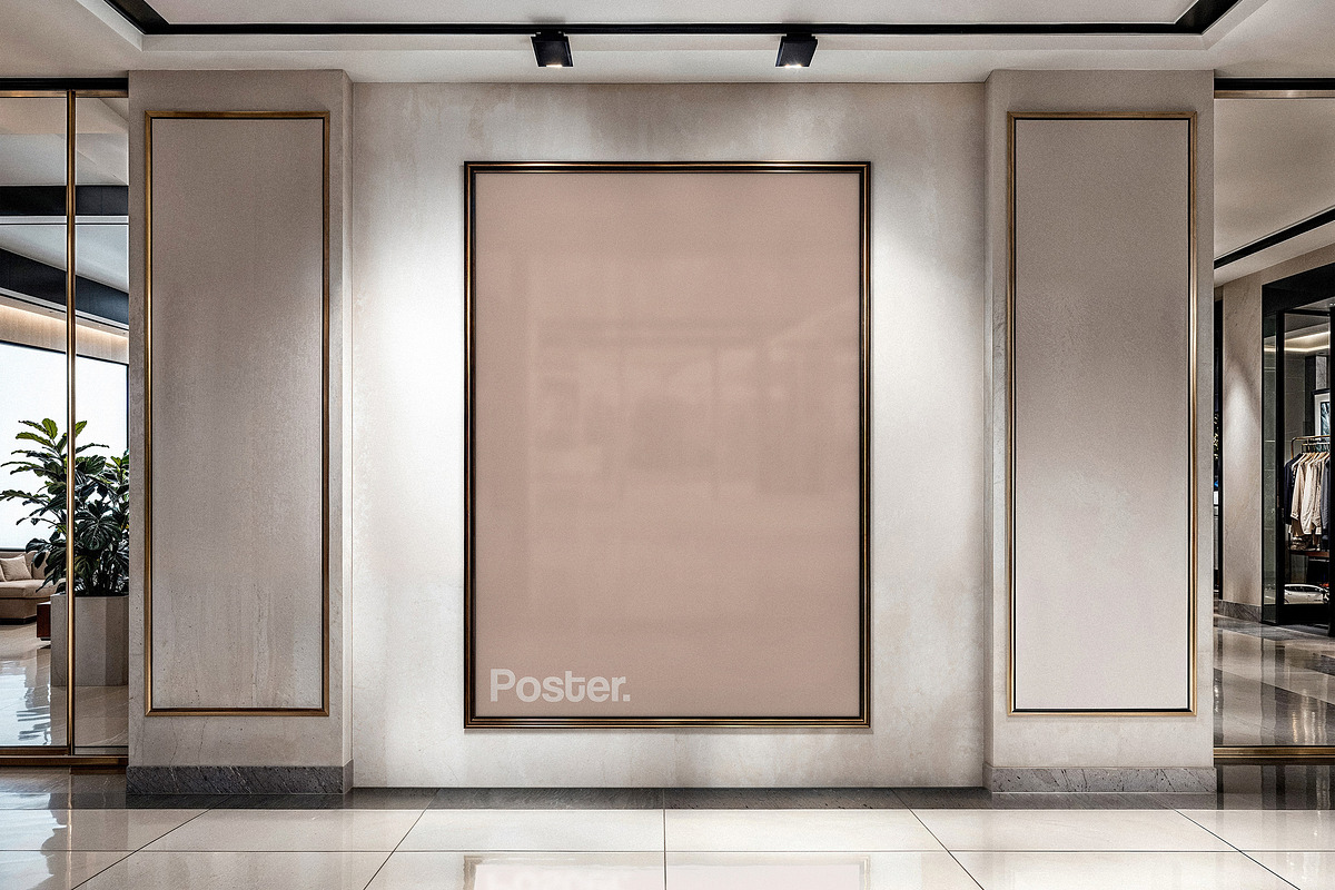 Shopping Mall Poster Mockup, an Advertising Mockup by Design Squad
