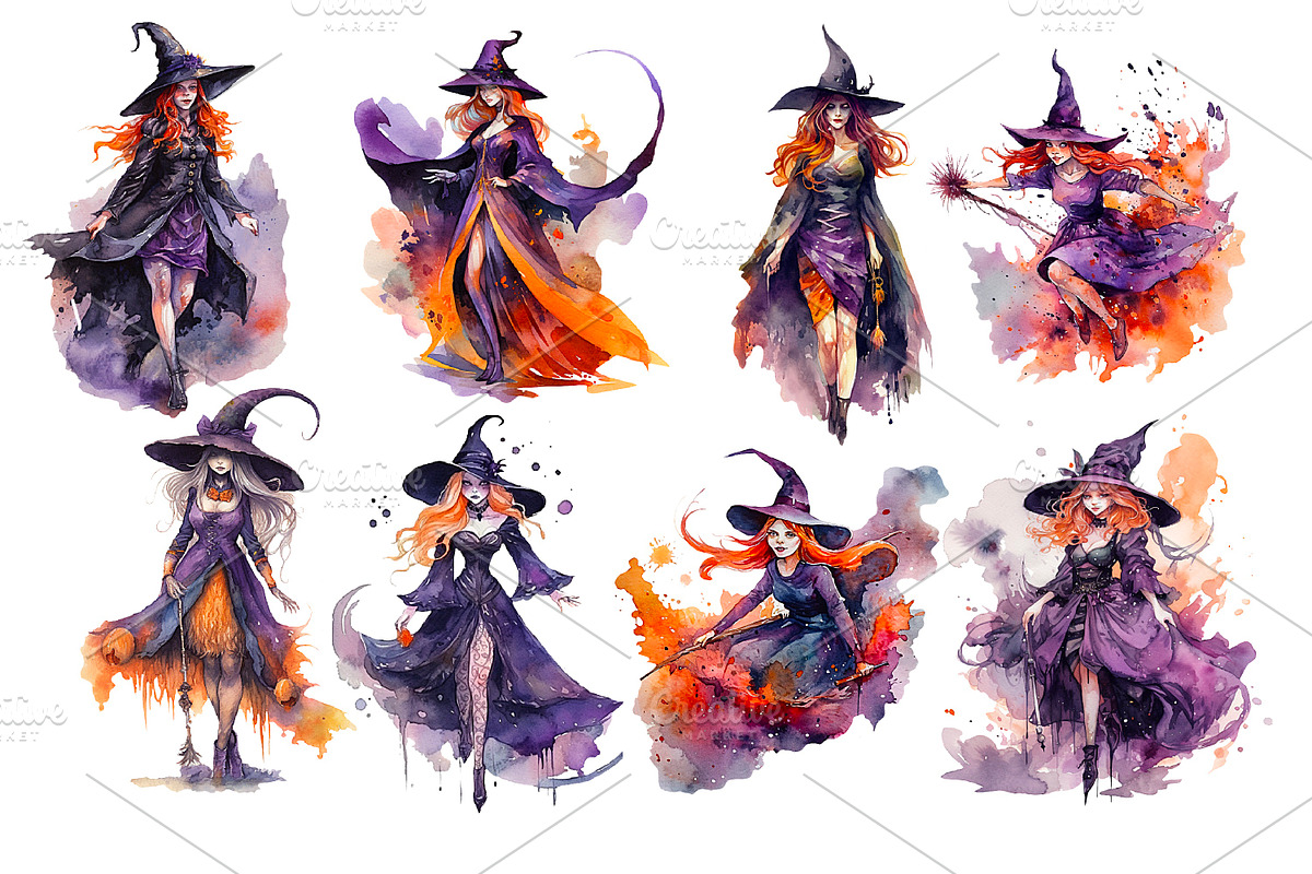 Halloween, big holiday set., an Object Illustration by AkvarelRiver (Photo 4 of 10)