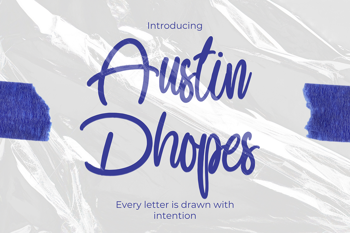Austin Dhopes, a Script Font by Gatype (Photo 1 of 11)