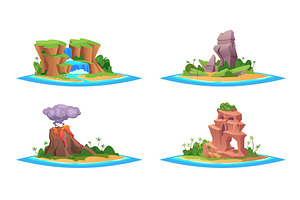 Tropical islands. Background, an Illustration by Onyx