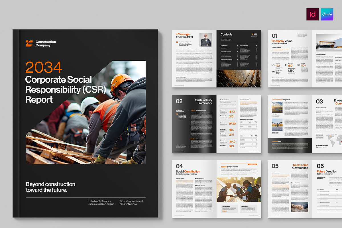 CSR Report Brochure Template, a Brochure Template by BrandPacks (Photo 1 of 6)