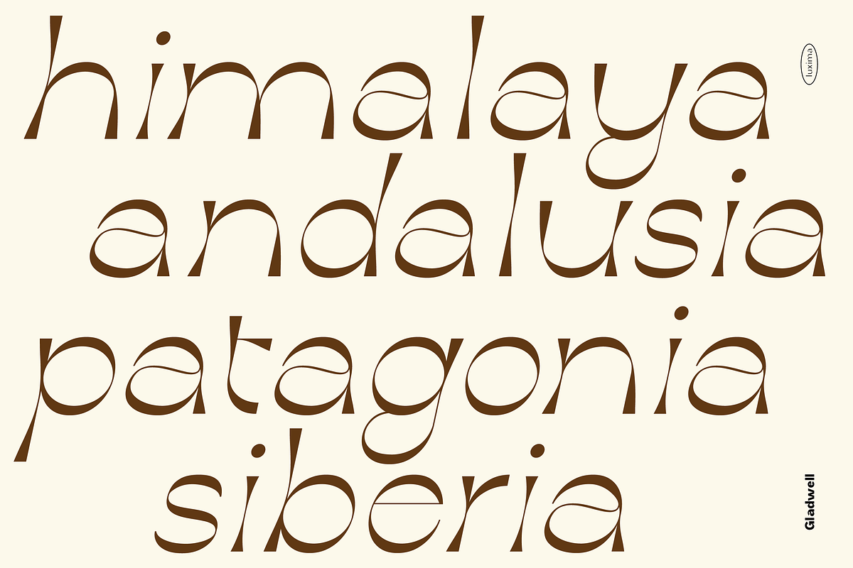 GLADWELL - Display Font, a Sans Serif Font by Luxima (Photo 7 of 13)
