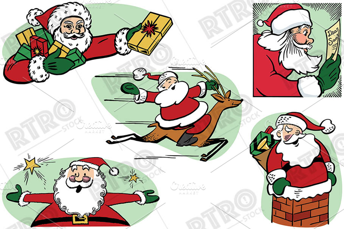 RTRO Santa Claus 3, an Illustration by RTRO Stock (Photo 4 of 5)