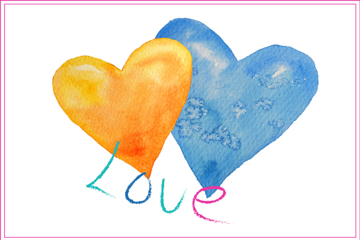 Watercolor Heart Clipart preview 2