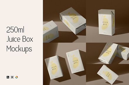 250ml Juice Box Mockups