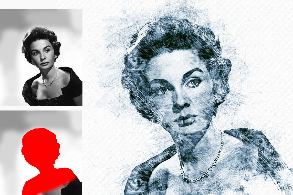Artistic Pencil Sketch PS Action, an Action Add-On by MRI STUDIO (Photo 8 of 14)