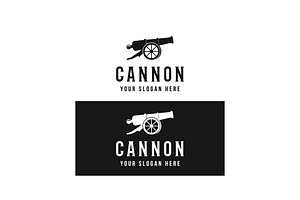 Retro vintage cannon logo., a Branding & Logo Template by LOGOCREATIVE