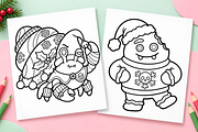 Spooky Christmas Coloring Pages #2, a Seasonal Illustration by Inkivelle Studio (Thumbnail 2 of 3)