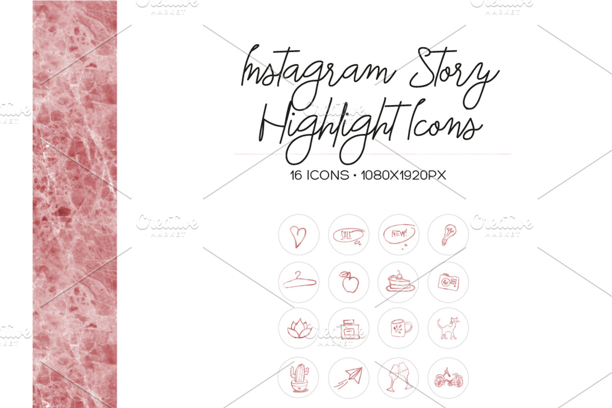16 Instagram Stories Highlight Icons, a Social Media Template by The Brand Pub (Photo 2 of 2)