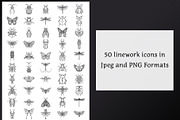 Vector Insect Icons, an Outline Icon by The Curio Cabinet (Thumbnail 2 of 3)