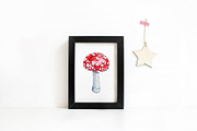 Mushrooms Forest watercolor painting, an Object Illustration by Hanna Hryharenka (Thumbnail 8 of 11)