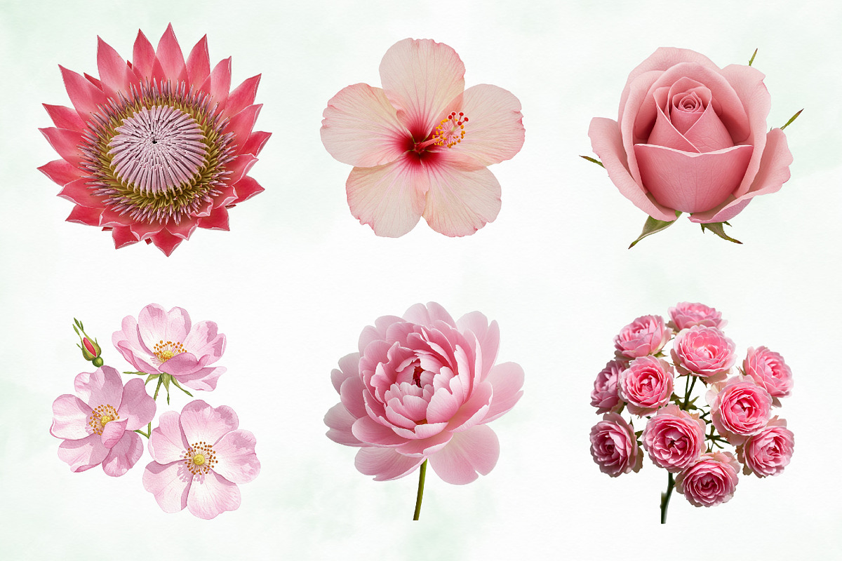 Blush Watercolor Floral Elements, an Illustration by Creative Art (Photo 9 of 9)