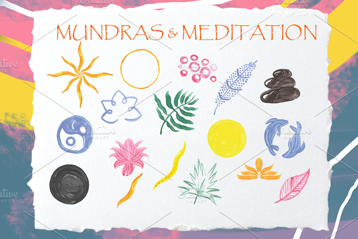 Meditation mudras hand painted, a Decorative Illustration by CpandoShop (Photo 5 of 9)