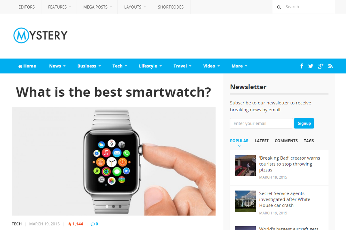Mystery WordPress Theme, a WordPress Template by Theme Junkie