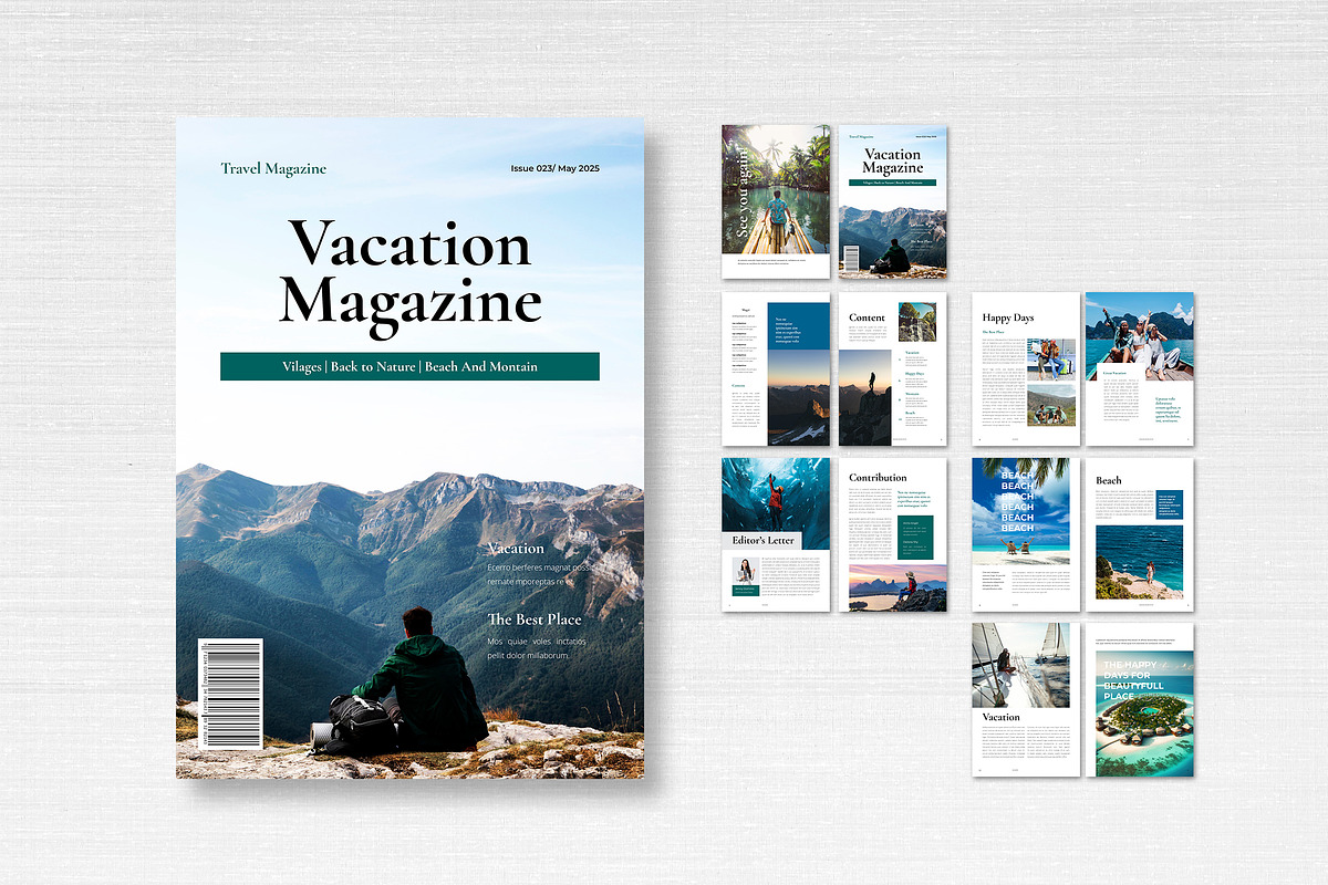 Green Vacation Travel Magazine, a Magazine Template by UICreative (Photo 1 of 4)