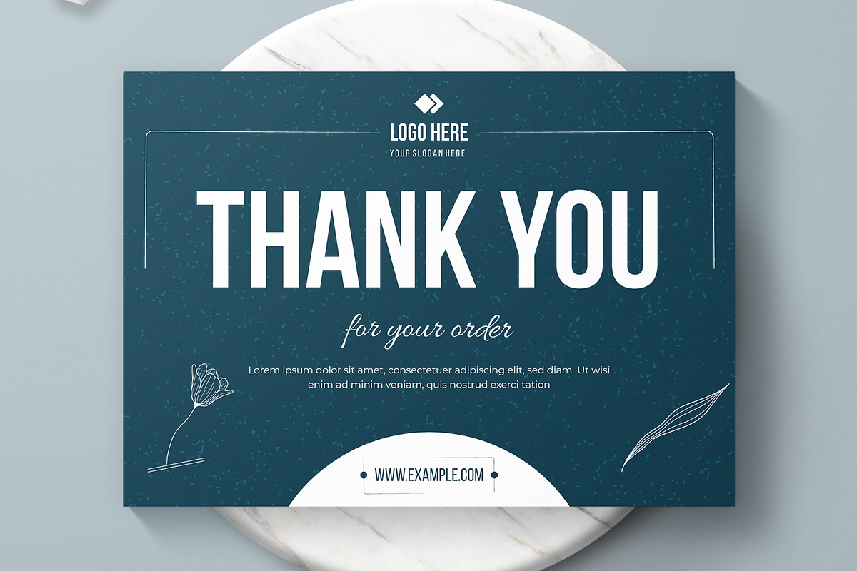 Thank You Card Layout, a Stationery Template by MightyDesign (Photo 3 of 6)
