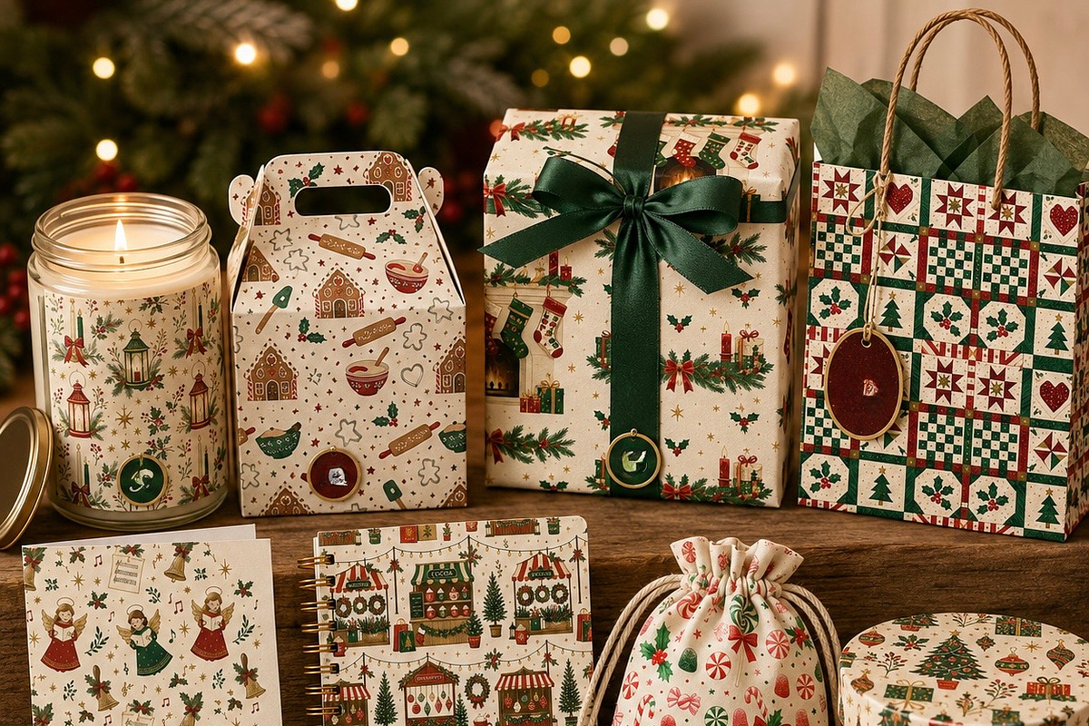 Christmas Seamless Patterns, a Decorative Illustration by HeavensStar (Photo 6 of 8)