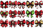 Christmas Bow Clipart Bundle, an Illustration by Pixels.Craft (Thumbnail 5 of 6)