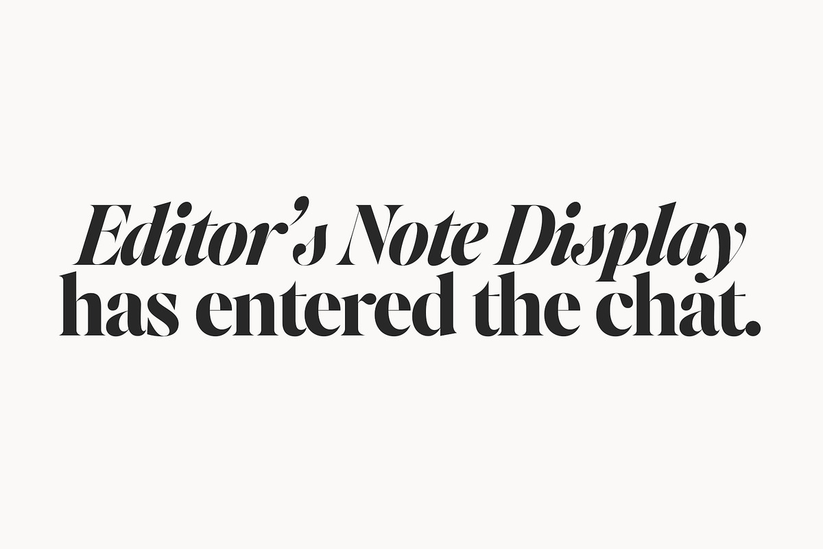 Editor's Note Display, a Serif Font by Jen Wagner Co (Photo 2 of 22)